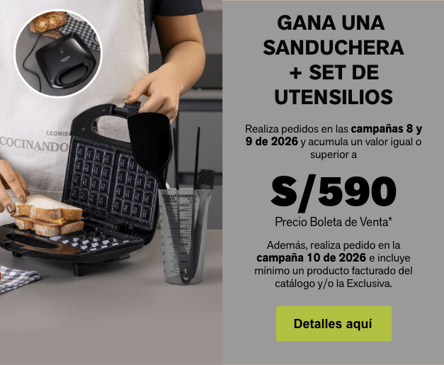 Sanduchera + set de utensilios