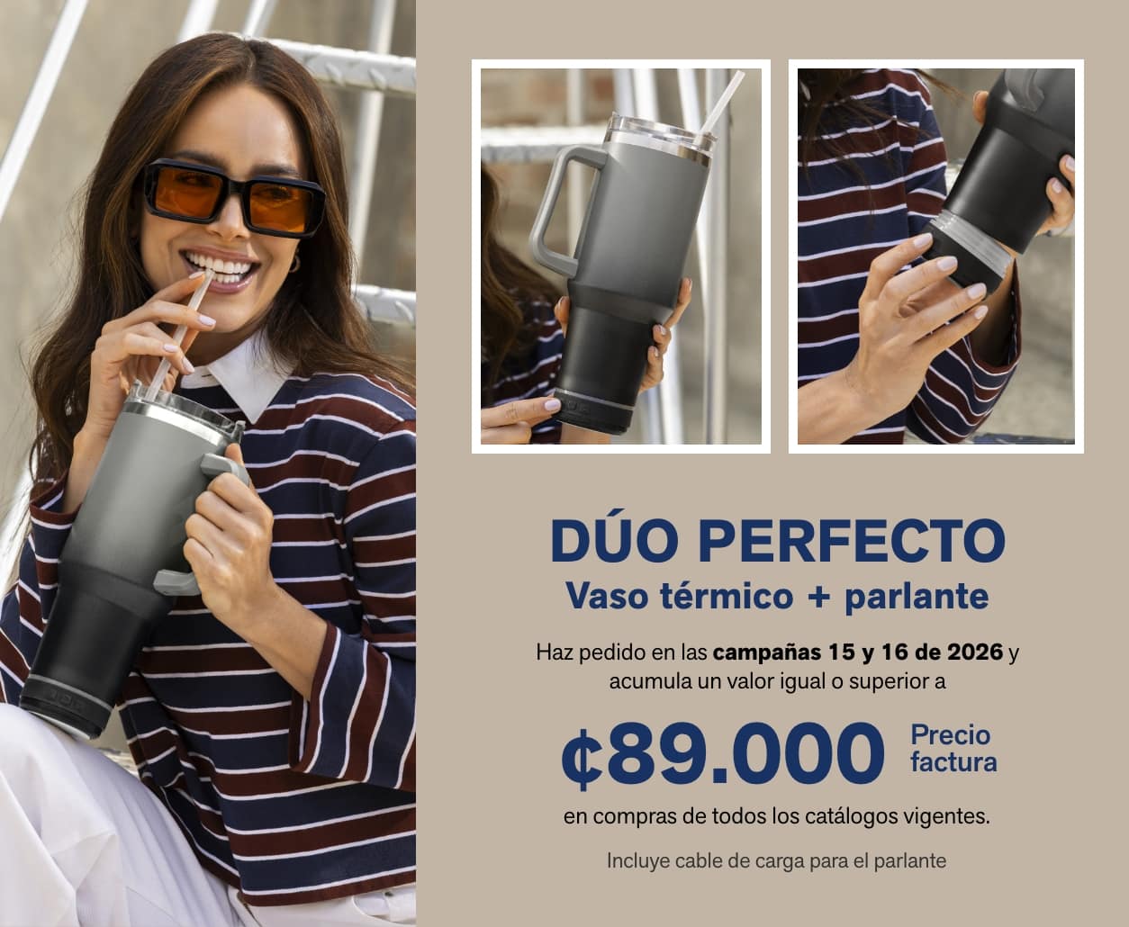 Vaso térmico + Parlante